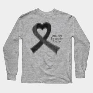 Borderline Personality Disorder Awareness Halftone Ribbon Long Sleeve T-Shirt